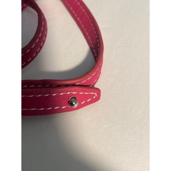 Lia Sophia Pink Leather Wrap Bracelet Adjustable Pink White Flower - Picture 5 of 8